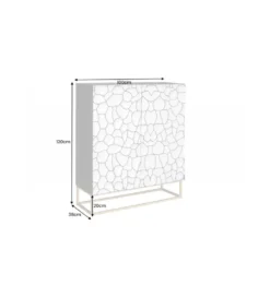 Komoda wysoka MASKAT 100 cm drewno mango brąz