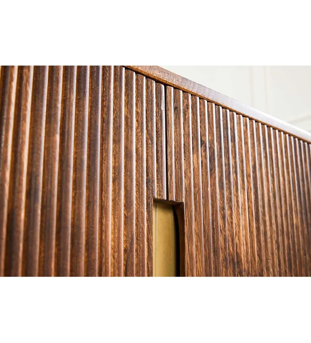 Komoda wysoka NAGOJA 80 cm drewno mango brąz
