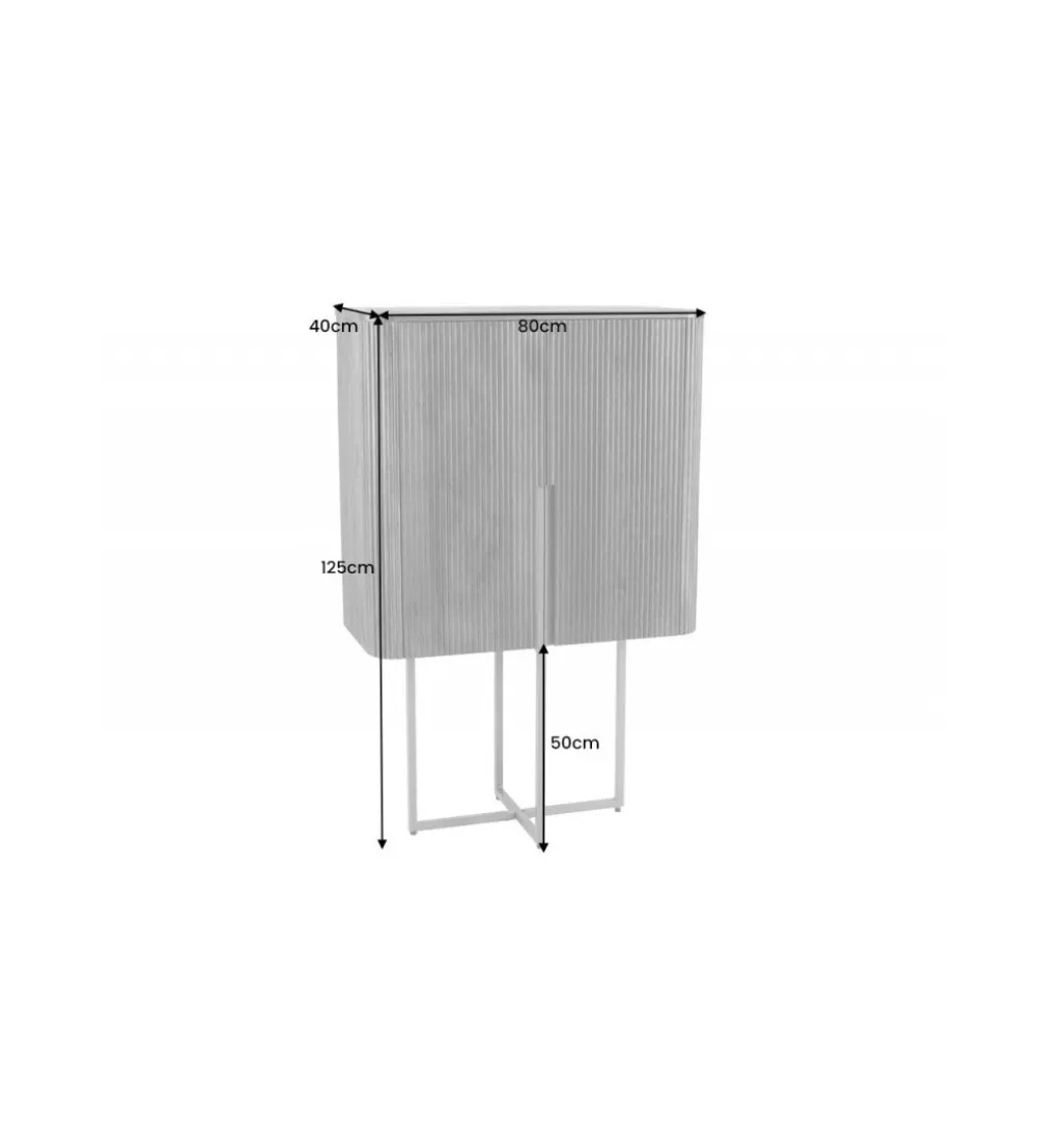Komoda wysoka NAGOJA 80 cm drewno mango brąz