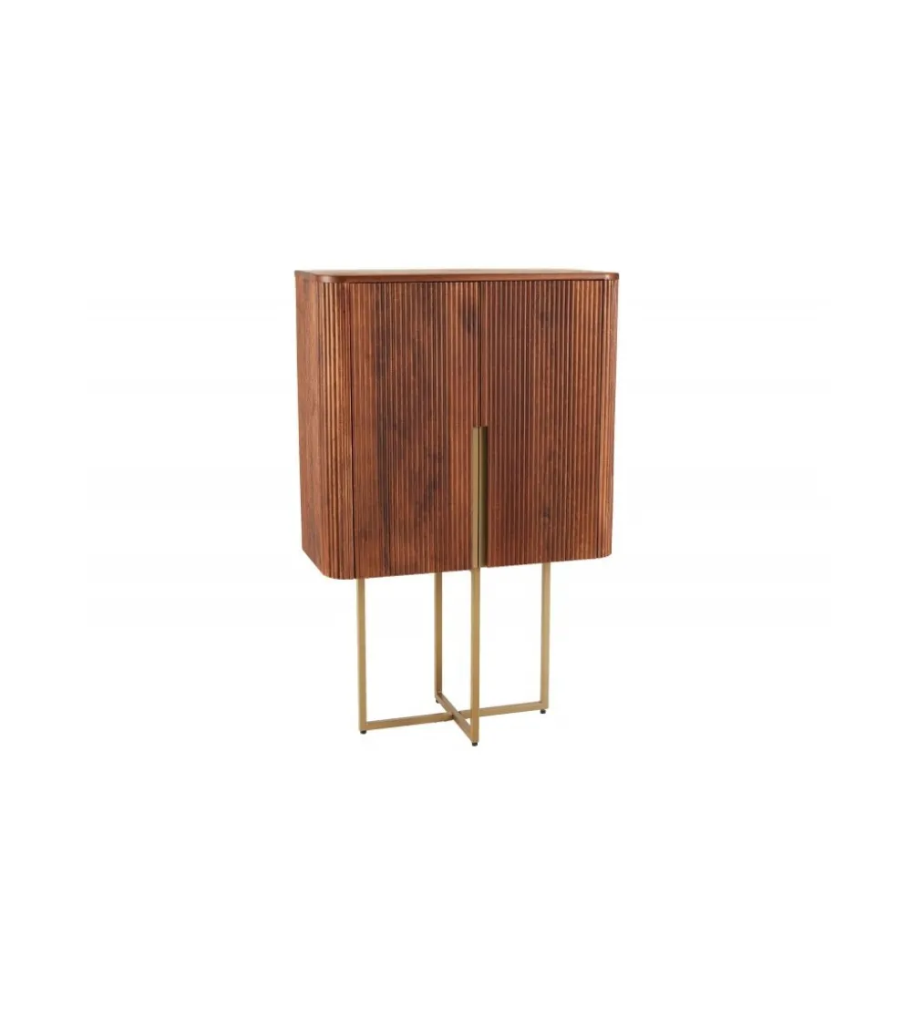 Komoda wysoka NAGOJA 80 cm drewno mango brąz