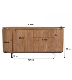 Komoda wysoka NOORK 115 cm w kolorze orzechowym