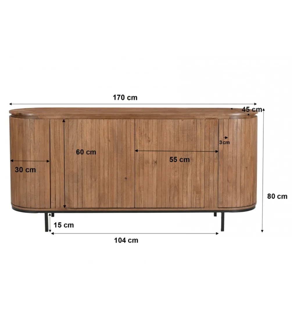 Komoda wysoka NOORK 115 cm w kolorze orzechowym