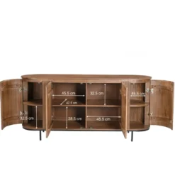 Komoda wysoka NOORK 115 cm w kolorze orzechowym