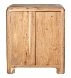 Komoda wysoka OHALDA 100 cm drewno akacja
