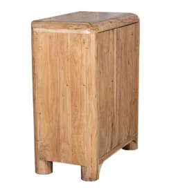 Komoda wysoka OHALDA 100 cm drewno akacja
