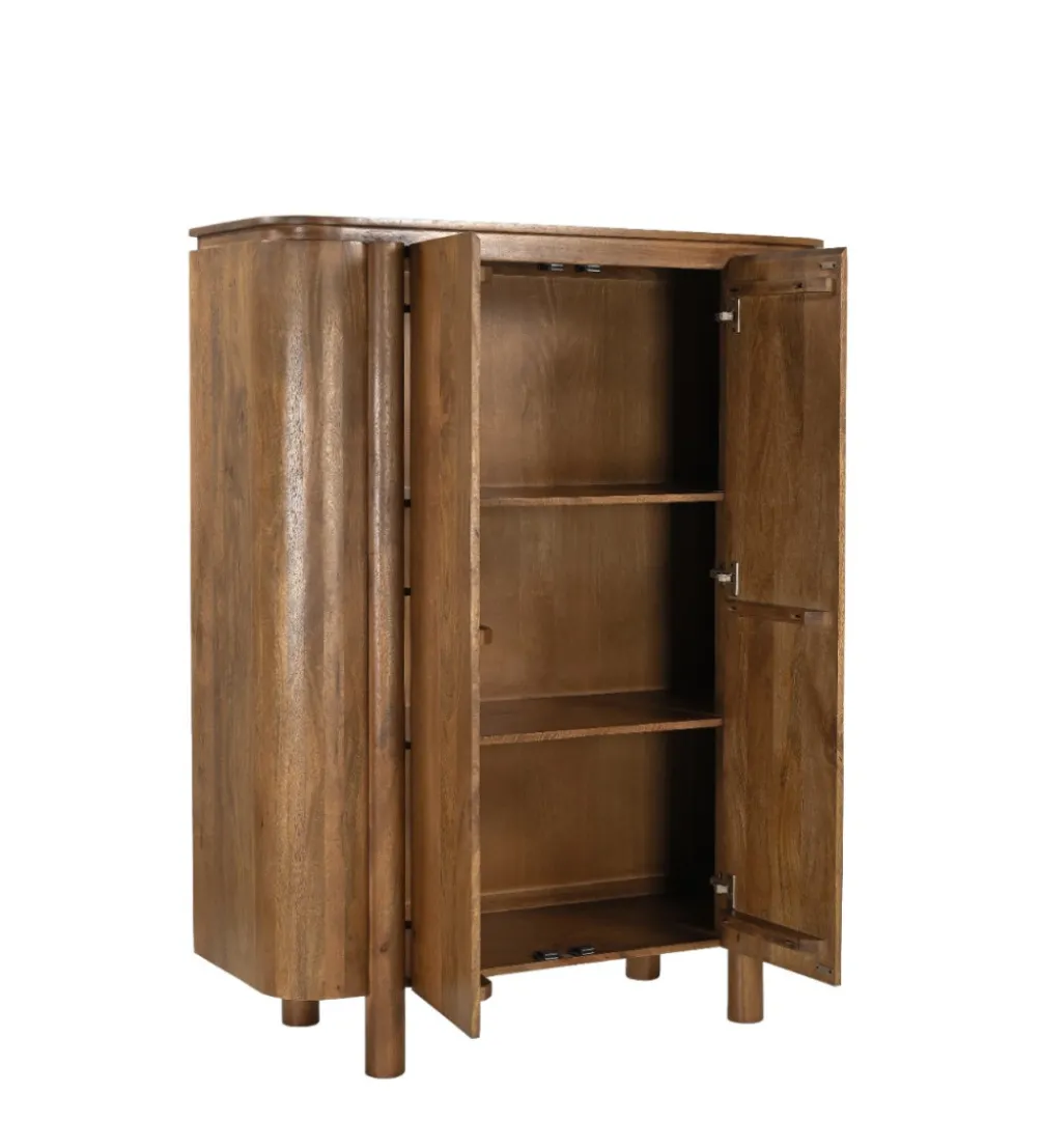 Komoda wysoka SALANO 150 cm drewno mango naturalna