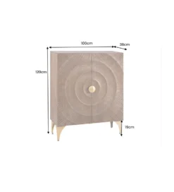 Komoda wysoka SWEET GOLDEN SUNSET 120 cm drewno mango brązowa