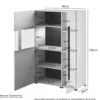 Komoda wysoka TULSA 90 cm biała