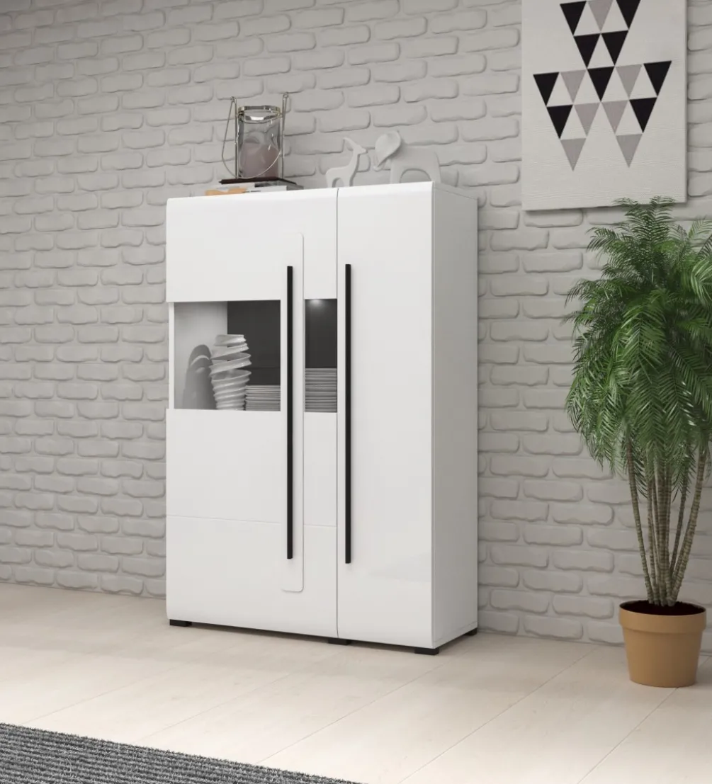 Komoda wysoka TULSA 90 cm biała