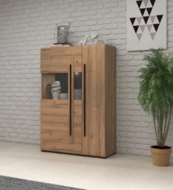 Komoda wysoka TULSA 90 cm w optyce dąb grandson
