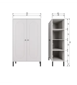 Komoda XINA 149 cm zimna szarość
