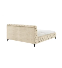 Łóżko MODERN BAROCK 180 x 200 cm welwet champagne