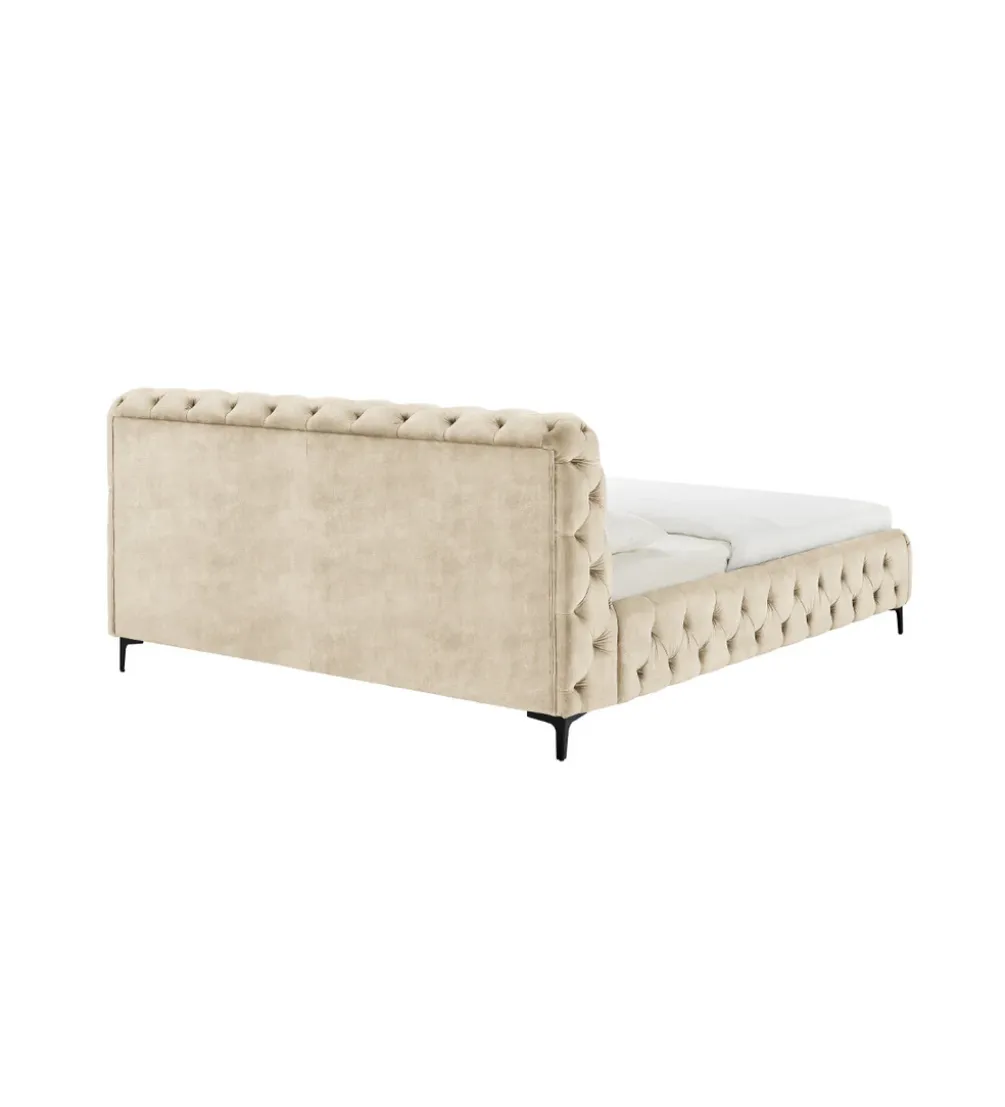 Łóżko MODERN BAROCK 180 x 200 cm welwet champagne