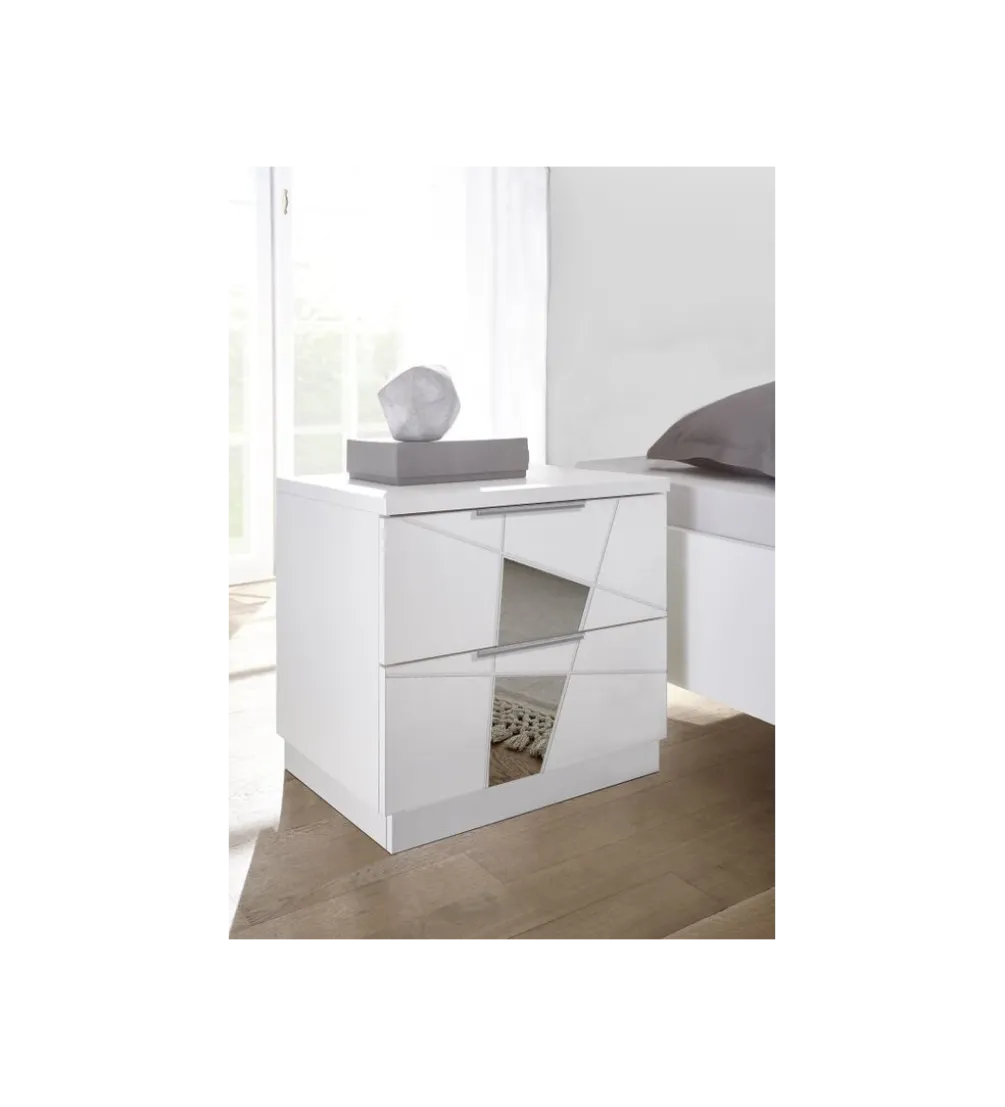 Komplet 2 szt szafek nocnych VITTORIA 51 cm białe