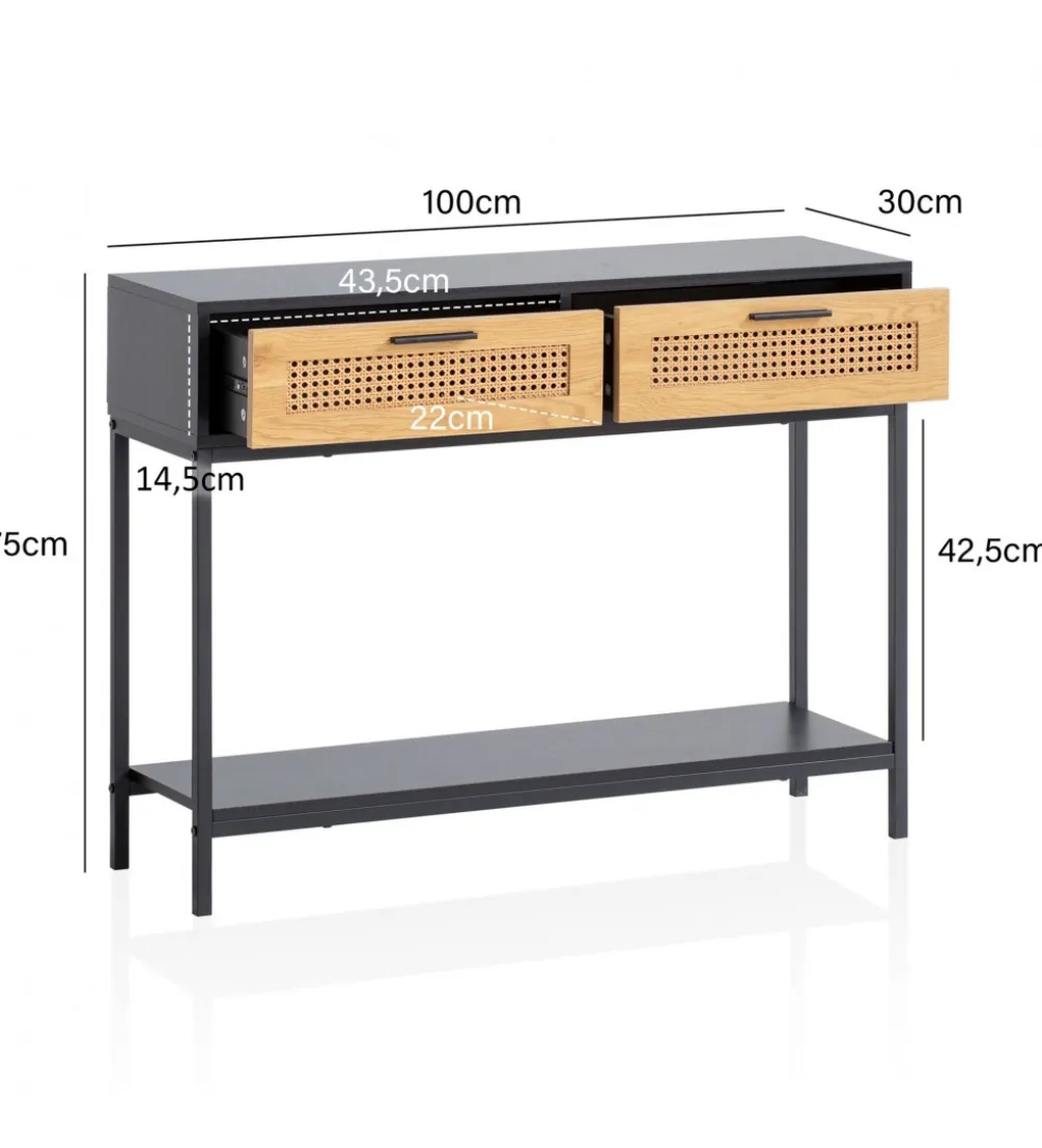 Konsola Ambert 100 cm czarna