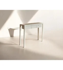 Konsola ARES 100 cm drewno mango biała