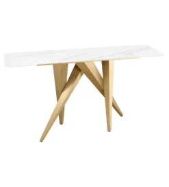 Konsola ART LIVING 140 cm blat z białego marmuru