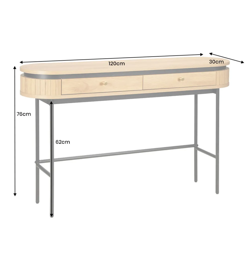Konsola ATELIER 120 cm w kolorze dębu