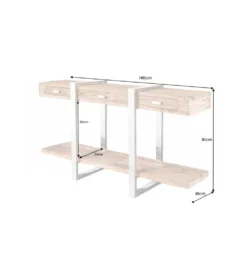 Konsola Barracuda 140 cm drewno teak