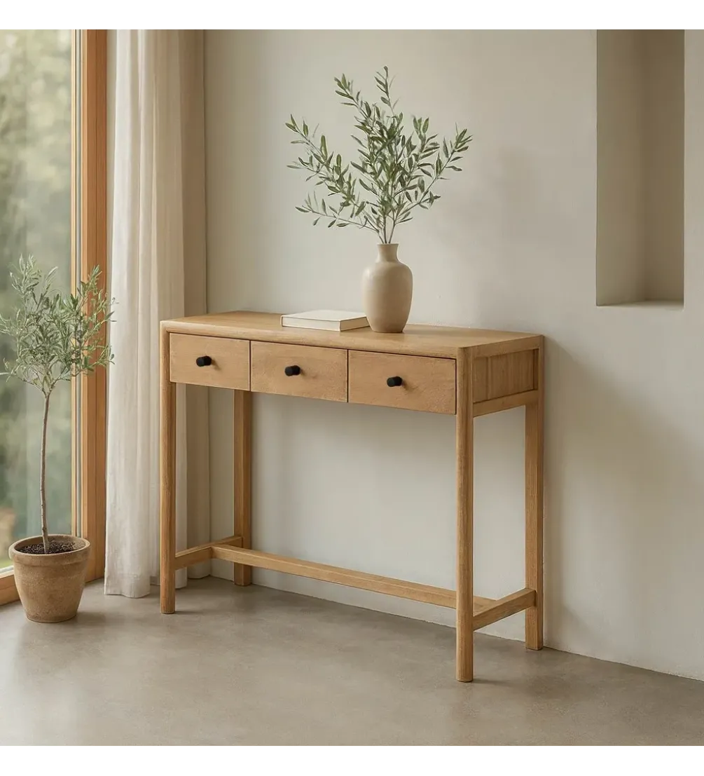 Konsola BERGI 90 cm drewno mango naturalna