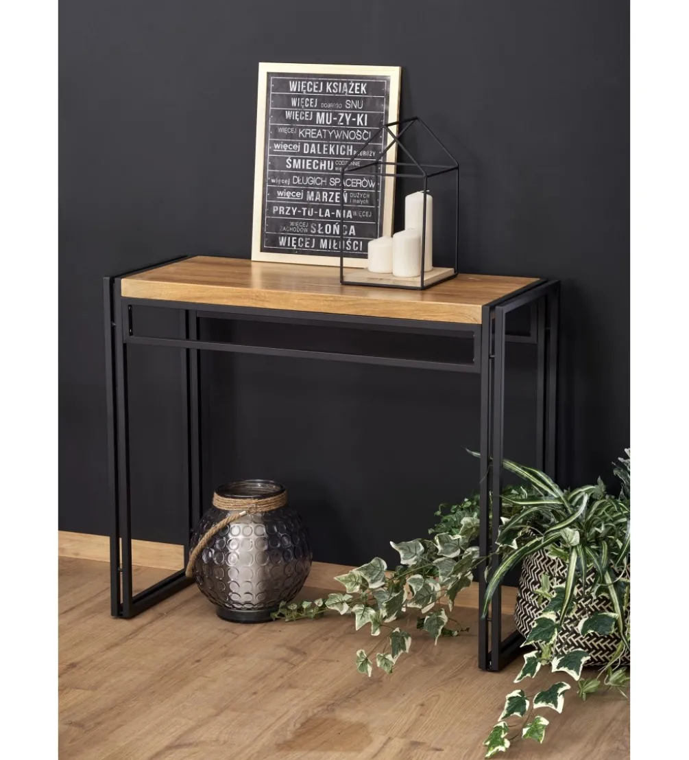Konsola BOLIVAR 90 cm w kolorze dąb złoty