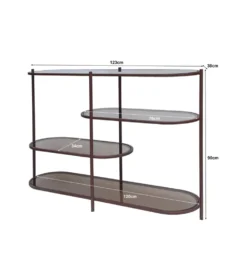 Konsola BRIX JILL 90 cm bordowa