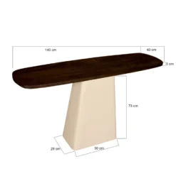 Konsola BRIX MARRON 140 cm drewno mango