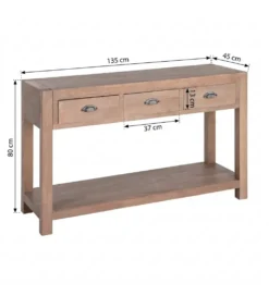Konsola COTTAGE 135 cm drewno sosny