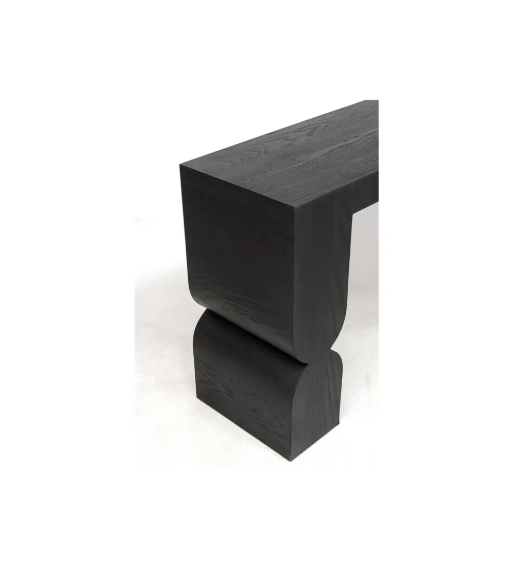 Konsola Curve 120 cm w optyce jesionu czarna