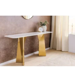 Konsola EXTRAVAGANCIA 140 cm blat z białego marmuru