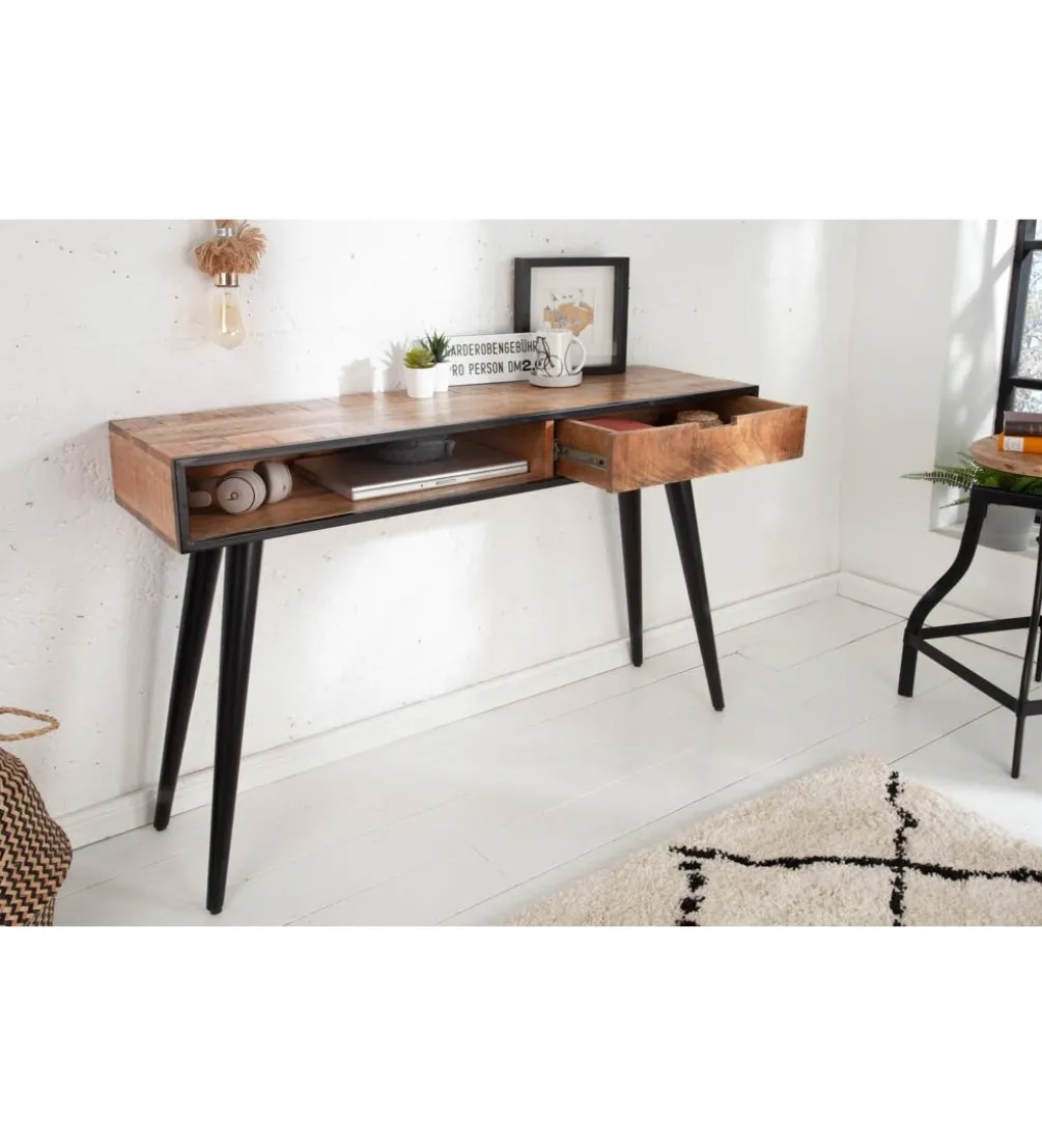 Konsola Industrial 120 cm drewno mango
