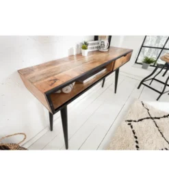 Konsola Industrial 120 cm drewno mango