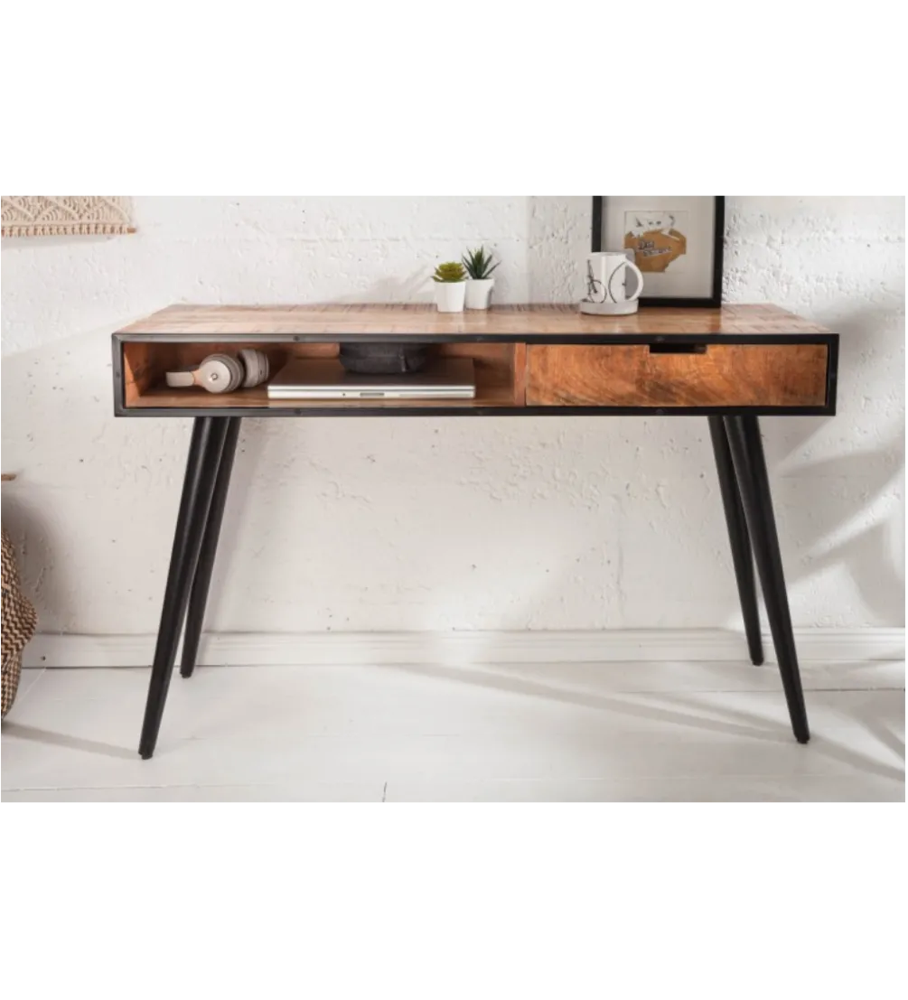 Konsola Industrial 120 cm drewno mango