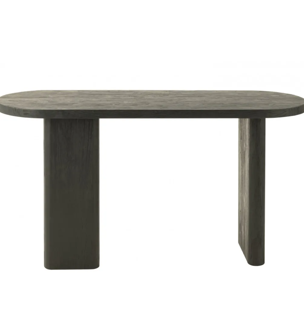 Konsola LEMONE 150 cm drewno teak czarna