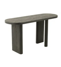 Konsola LEMONE 150 cm drewno teak czarna