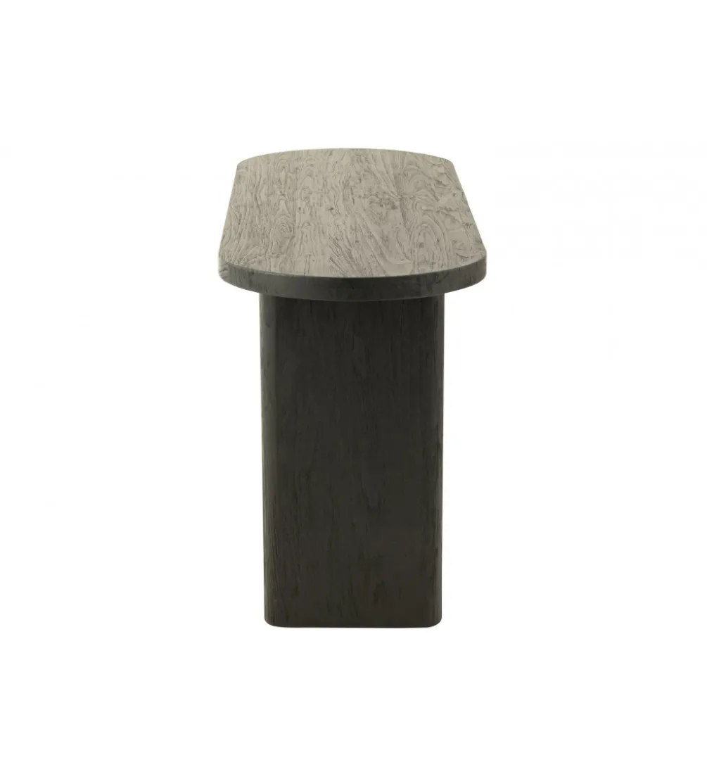 Konsola LEMONE 150 cm drewno teak czarna