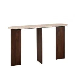 Konsola MATHILDE 140 cm naturalna w optyce marmuru