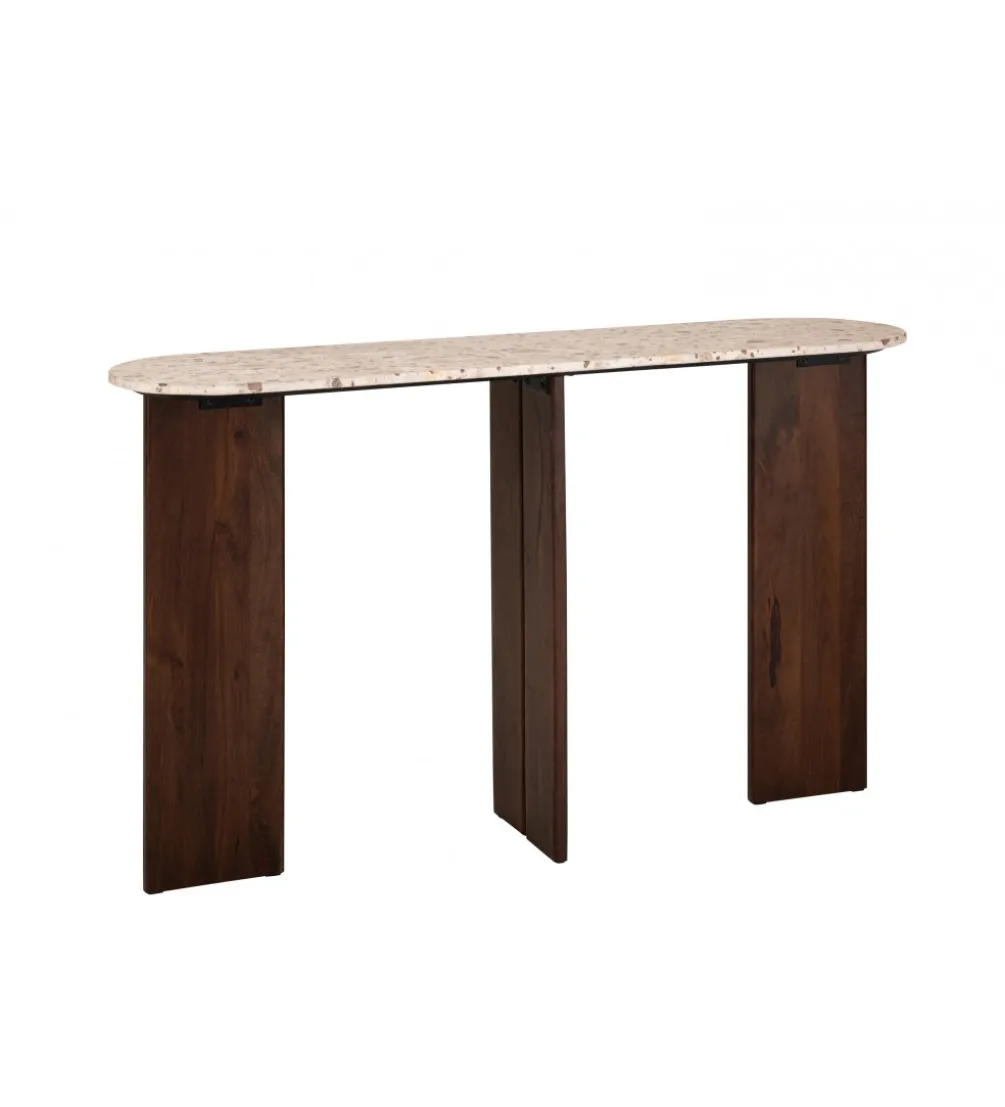 Konsola MATHILDE 140 cm naturalna w optyce marmuru