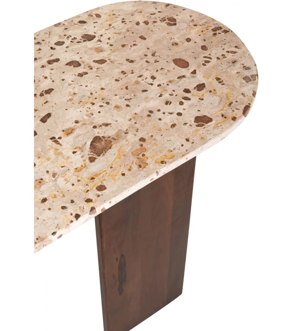 Konsola MATHILDE 140 cm naturalna w optyce marmuru