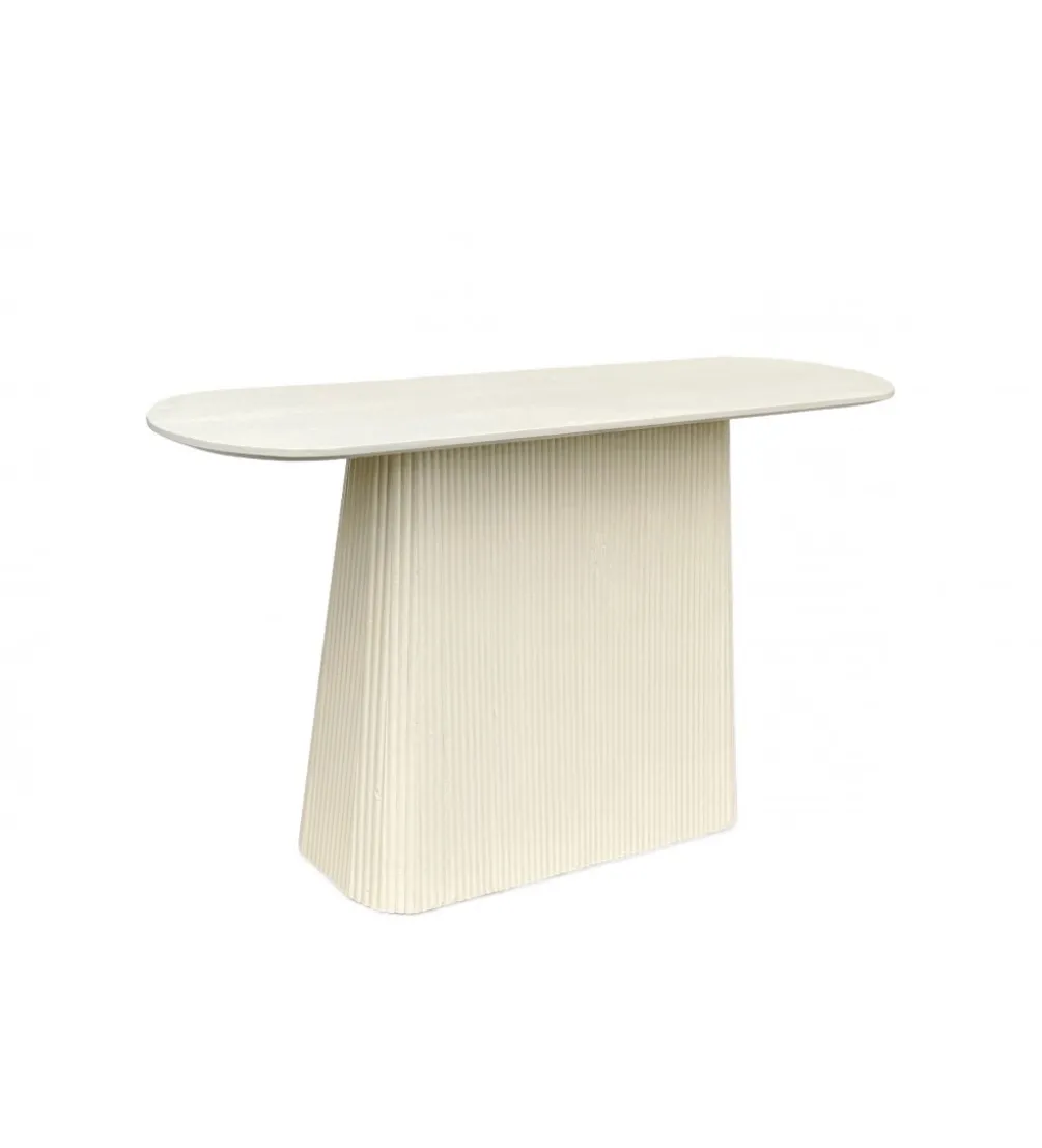 Konsola PATO 140 cm drewno mango biała