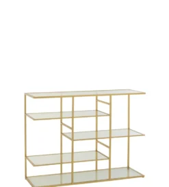 Konsola RACKYN 120 cm szklana złota