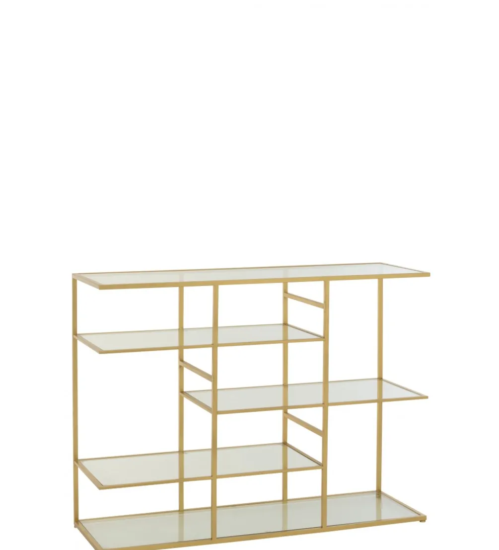 Konsola RACKYN 120 cm szklana złota
