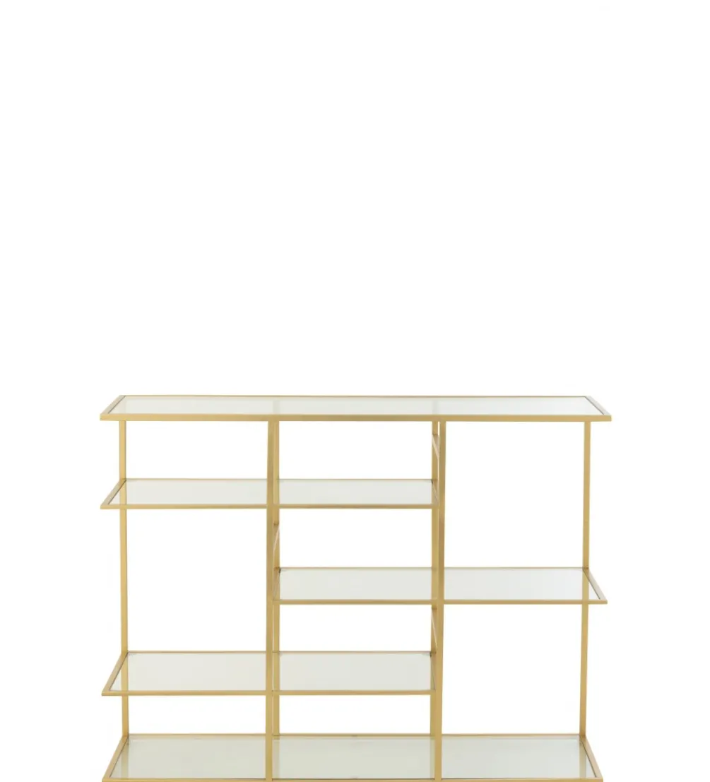Konsola RACKYN 120 cm szklana złota