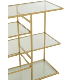 Konsola RACKYN 120 cm szklana złota