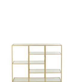 Konsola RACKYN 120 cm szklana złota