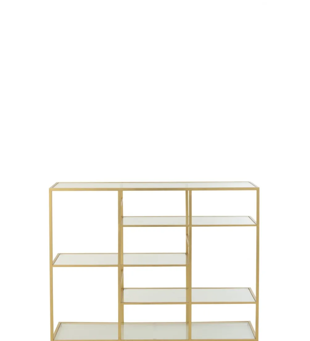 Konsola RACKYN 120 cm szklana złota