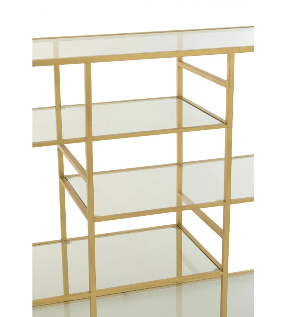 Konsola RACKYN 120 cm szklana złota