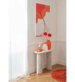 Konsola ROUNDEGO 91 cm marmur biały