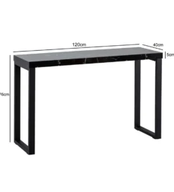 Konsola TOMLA 120 cm w optyce czarnego marmuru