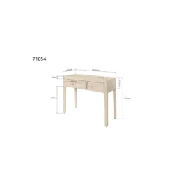 Konsola TRAVERTINO DRAWERS 100 x 77 cm naturalny beżowy